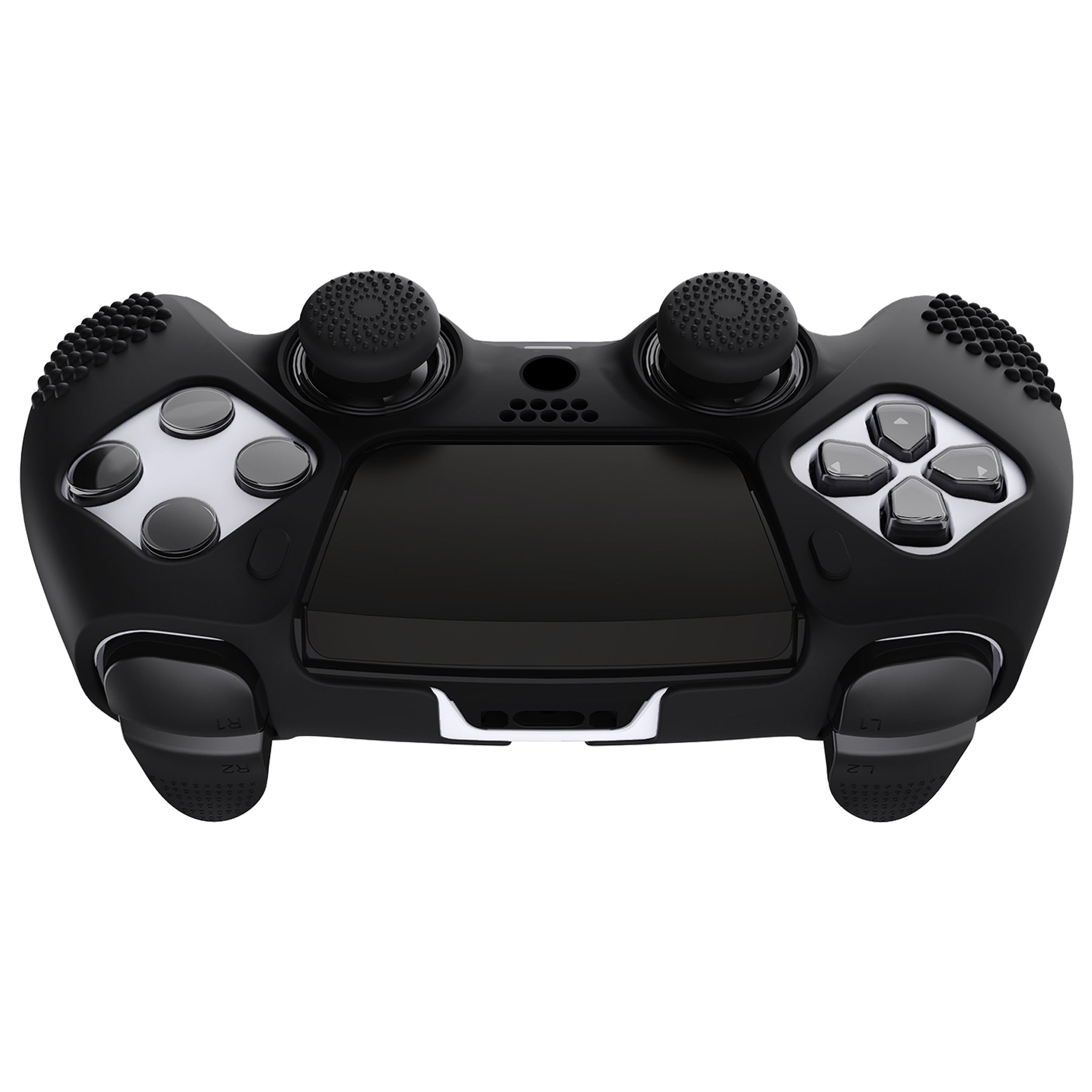 PlayVital 3D Studded Edition Anti-Slip Silicone Cover Case with Thumb Grip Caps for PS5 Edge Controller - Black PlayVital