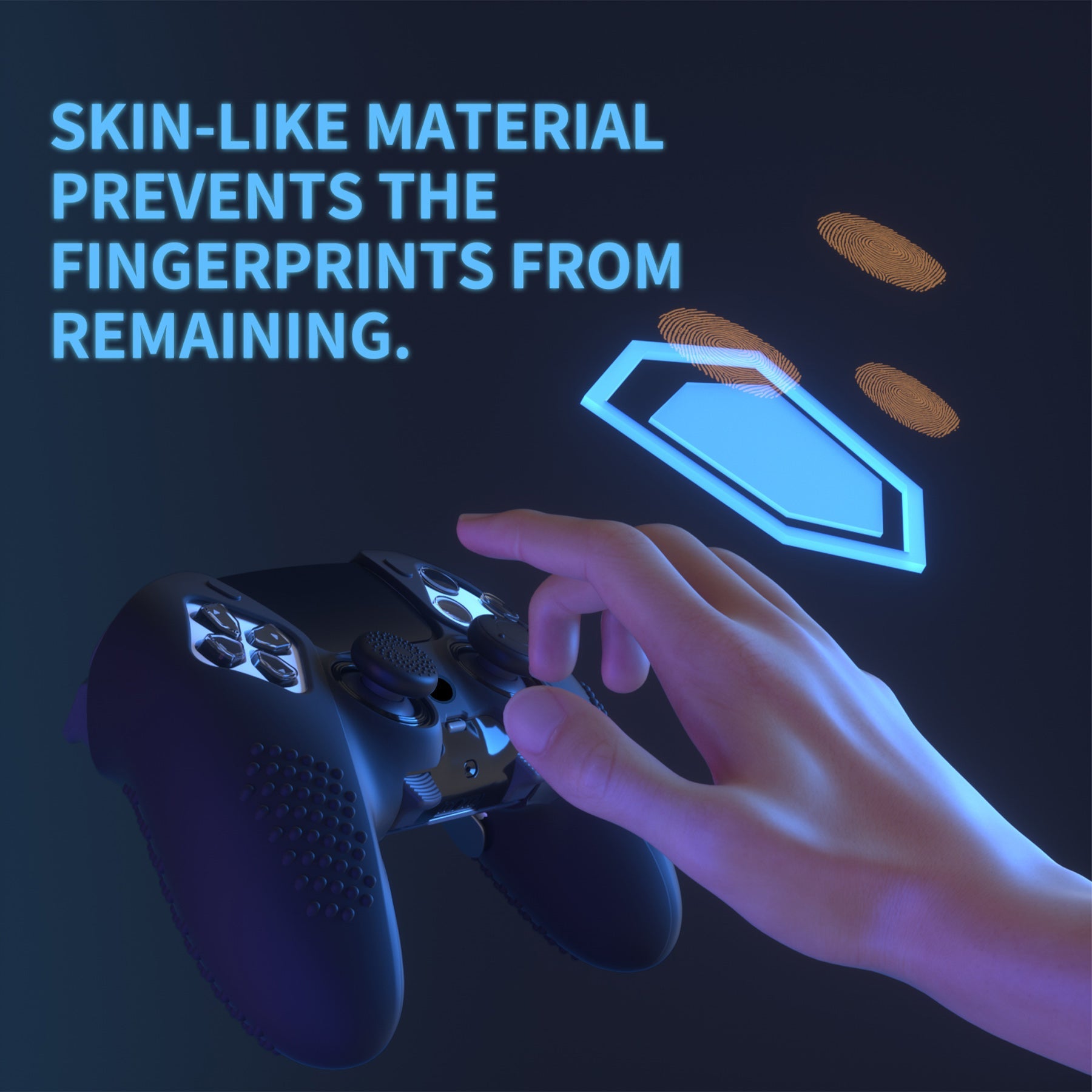 PlayVital 3D Studded Edition Anti-Slip Silicone Cover Case with Thumb Grip Caps for PS5 Edge Controller - Black PlayVital