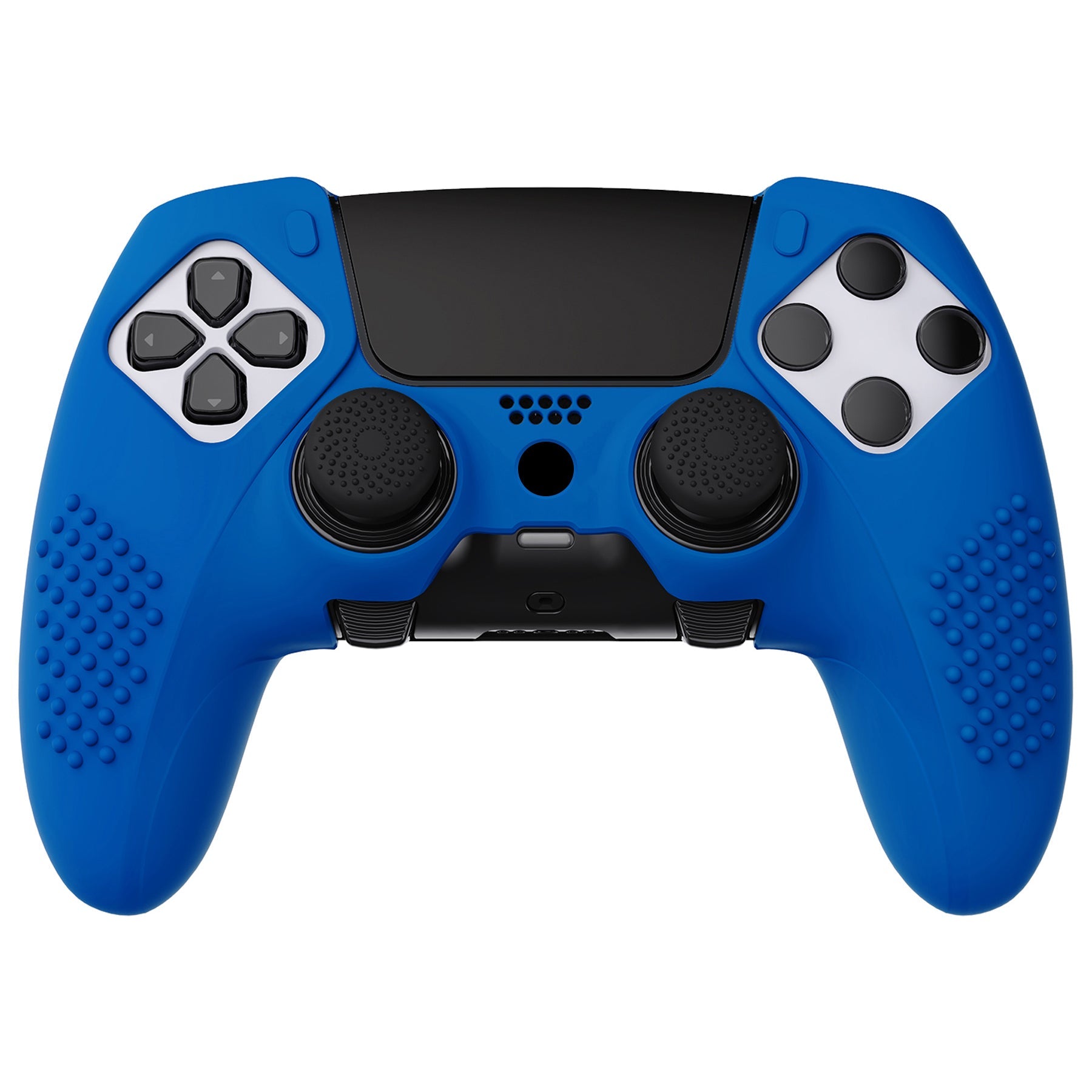 PlayVital 3D Studded Edition Anti-Slip Silicone Cover Case with Thumb Grip Caps for PS5 Edge Controller - Blue PlayVital