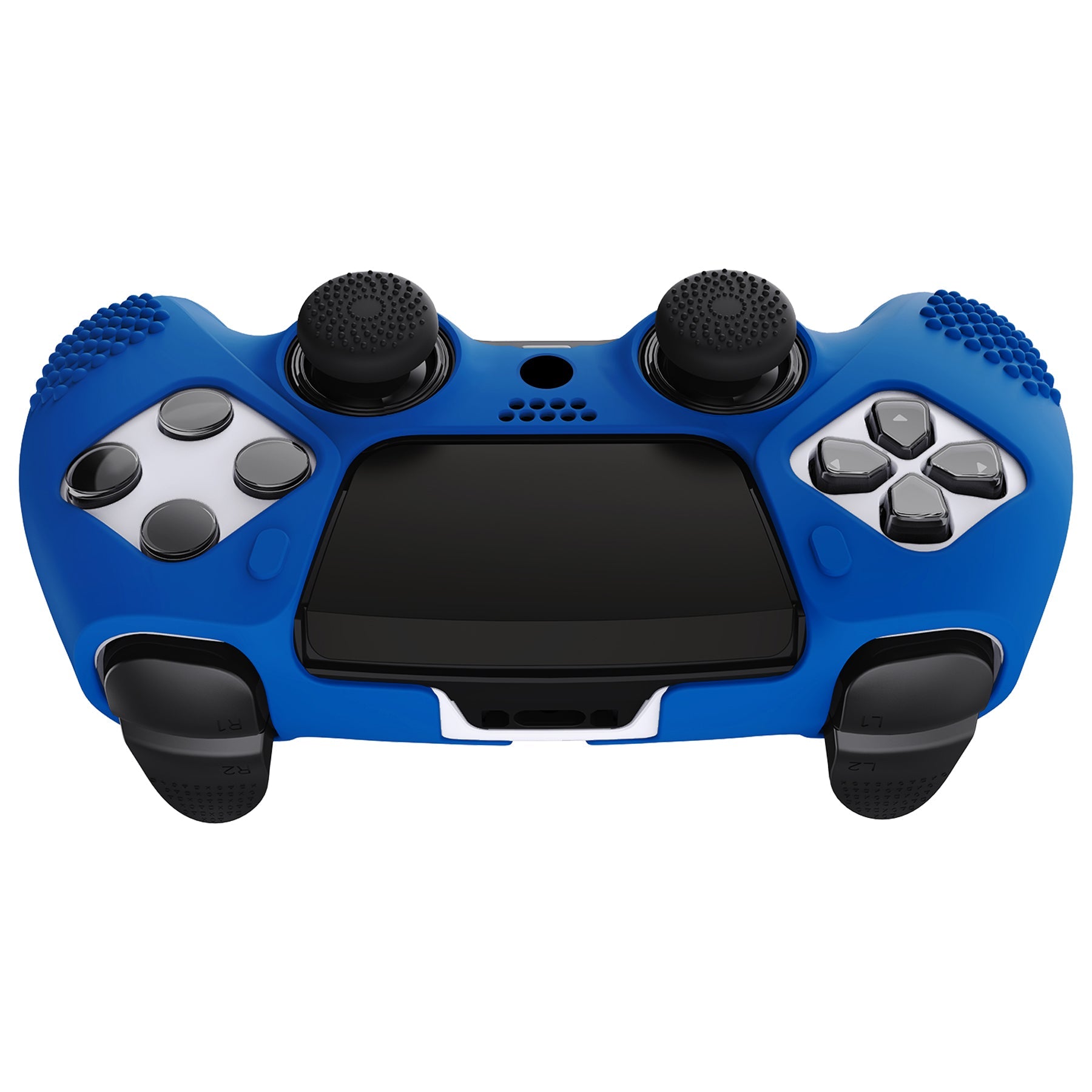 PlayVital 3D Studded Edition Anti-Slip Silicone Cover Case with Thumb Grip Caps for PS5 Edge Controller - Blue PlayVital