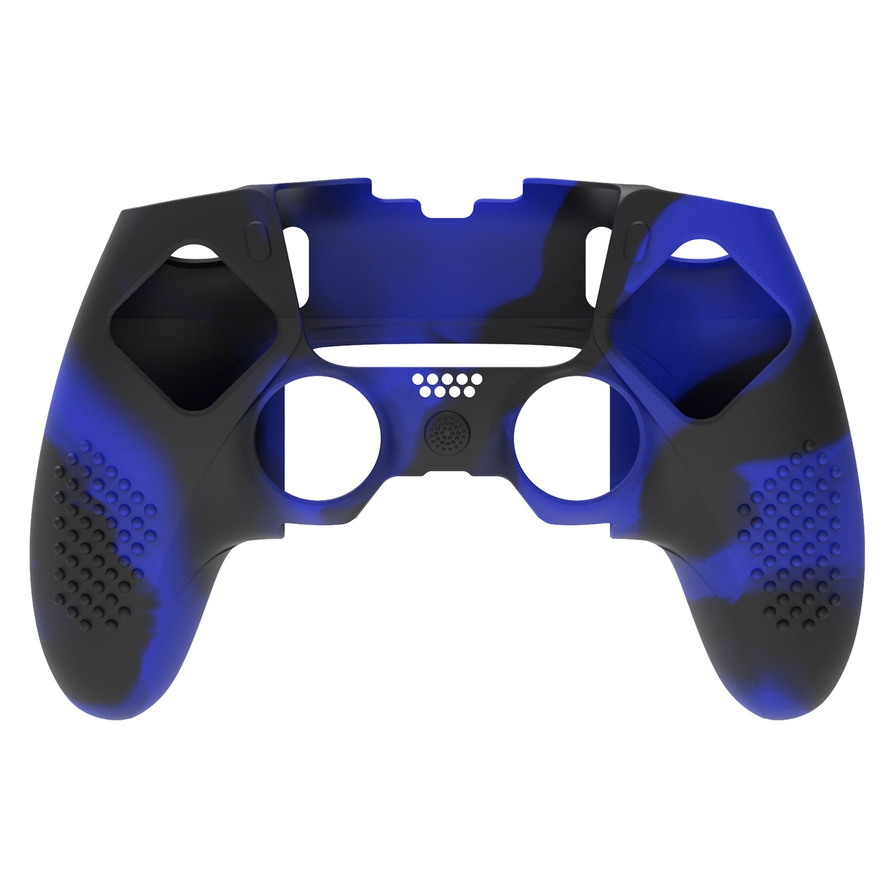 PlayVital 3D Studded Edition Anti-Slip Silicone Cover Case with Thumb Grip Caps for PS5 Edge Controller - Blue & Black PlayVital