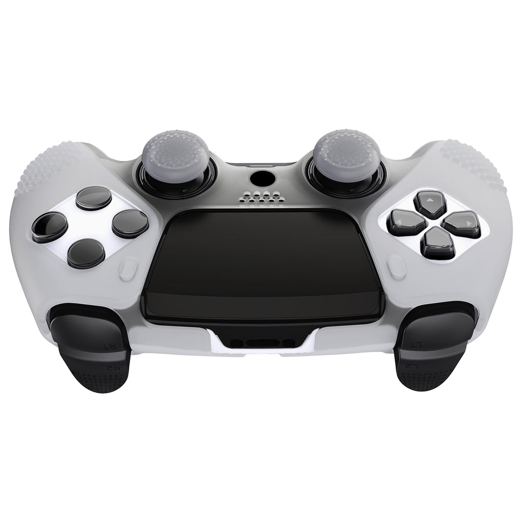 PlayVital 3D Studded Edition Anti-Slip Silicone Cover Case with Thumb Grip Caps for PS5 Edge Controller - Glow in Dark - Green PlayVital