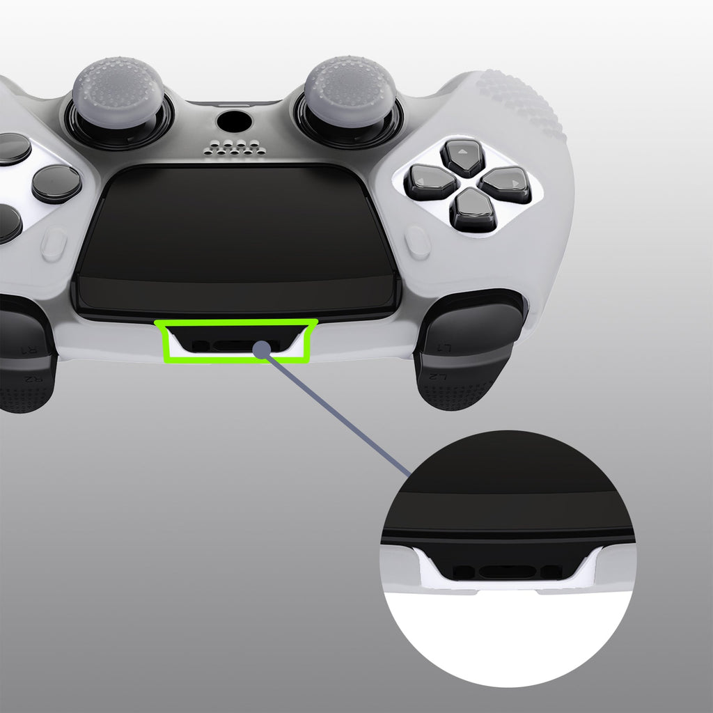 PlayVital 3D Studded Edition Anti-Slip Silicone Cover Case with Thumb Grip Caps for PS5 Edge Controller - Glow in Dark - Green PlayVital