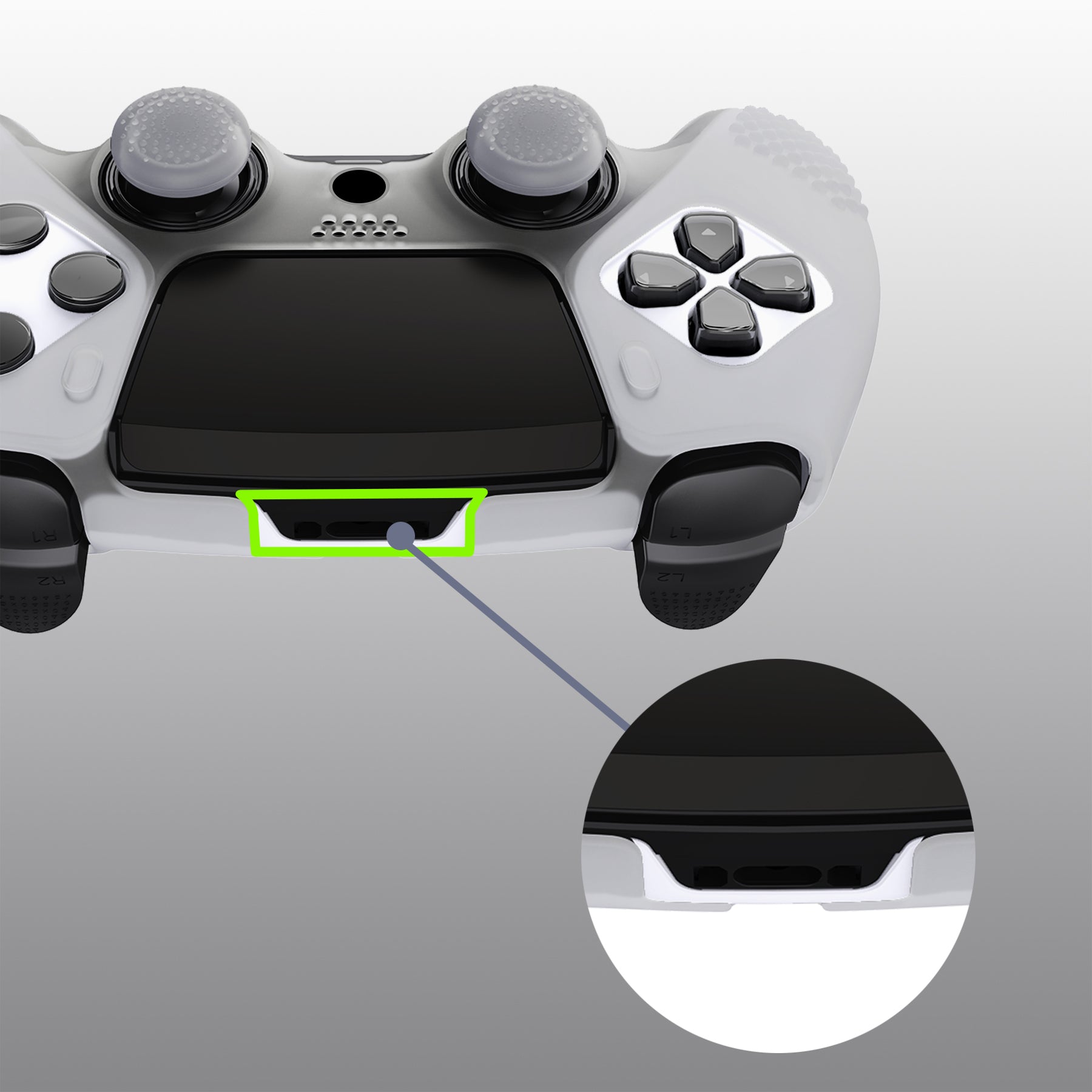 PlayVital 3D Studded Edition Anti-Slip Silicone Cover Case with Thumb Grip Caps for PS5 Edge Controller - Glow in Dark - Green PlayVital