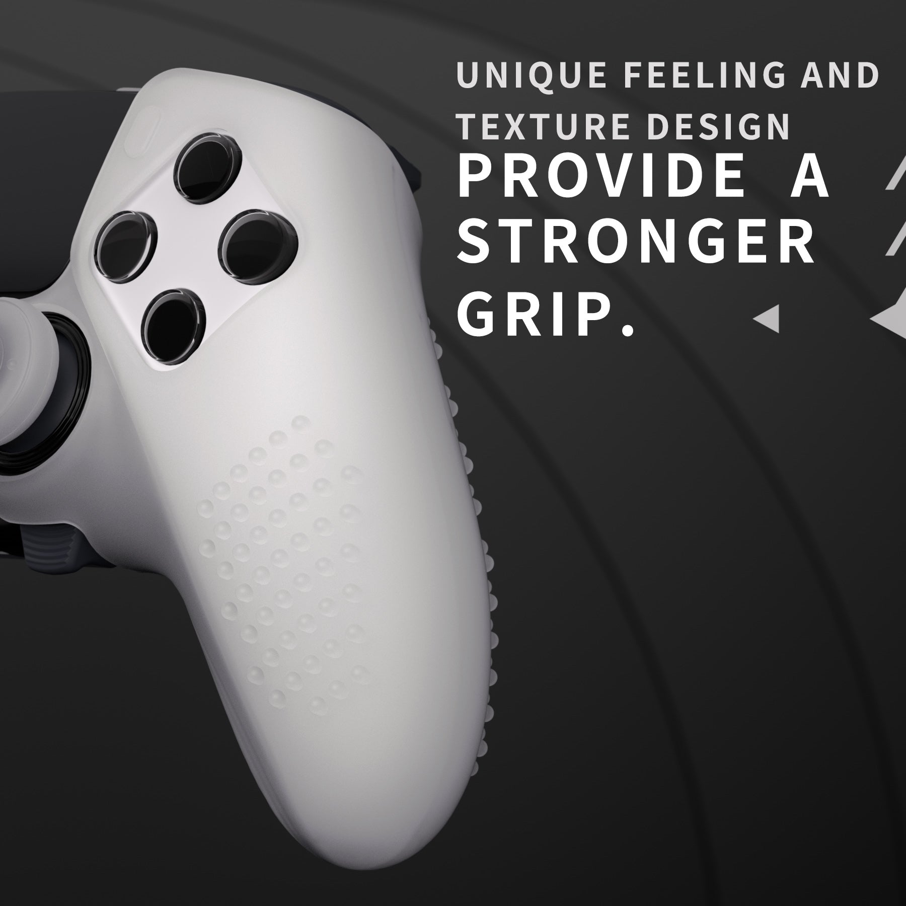 PlayVital 3D Studded Edition Anti-Slip Silicone Cover Case with Thumb Grip Caps for PS5 Edge Controller - Glow in Dark - Green PlayVital