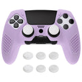 PlayVital 3D Studded Edition Anti-Slip Silicone Cover Case with Thumb Grip Caps for PS5 Edge Controller - Mauve Purple PlayVital