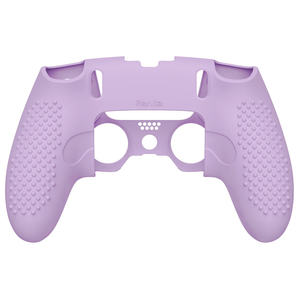 PlayVital 3D Studded Edition Anti-Slip Silicone Cover Case with Thumb Grip Caps for PS5 Edge Controller - Mauve Purple PlayVital