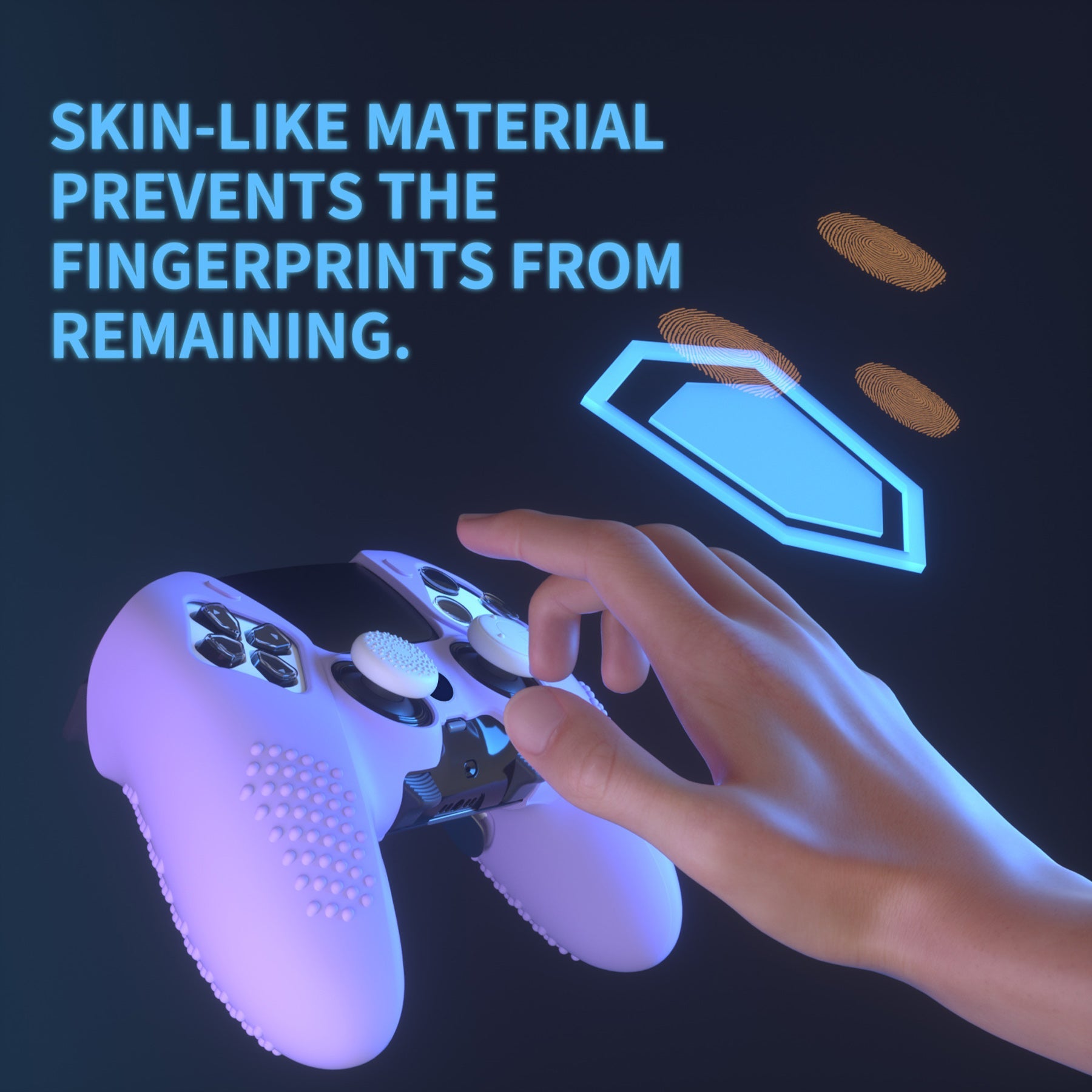 PlayVital 3D Studded Edition Anti-Slip Silicone Cover Case with Thumb Grip Caps for PS5 Edge Controller - Mauve Purple PlayVital
