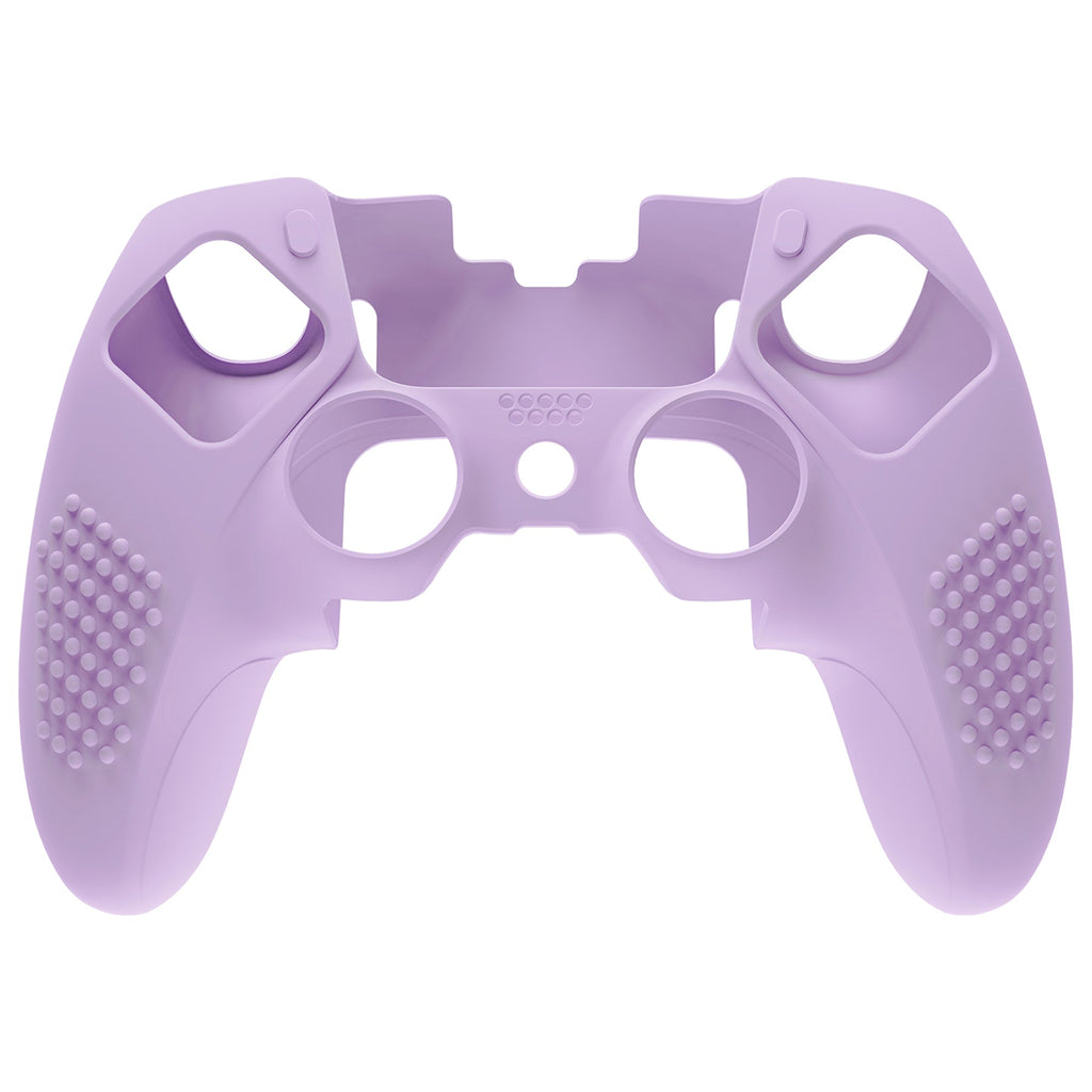 PlayVital 3D Studded Edition Anti-Slip Silicone Cover Case with Thumb Grip Caps for PS5 Edge Controller - Mauve Purple PlayVital