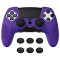 PlayVital 3D Studded Edition Anti-Slip Silicone Cover Case with Thumb Grip Caps for PS5 Edge Controller - Purple PlayVital