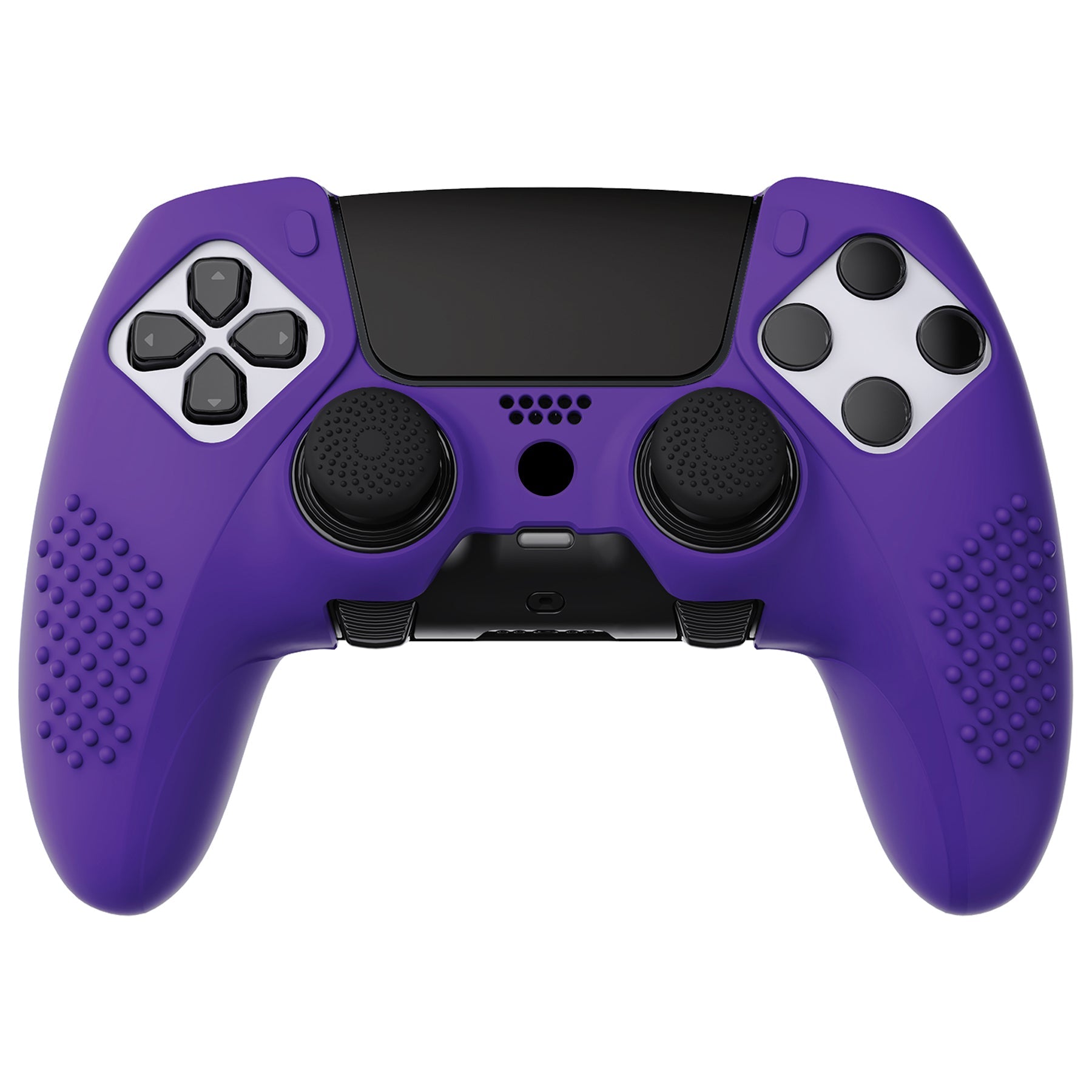 PlayVital 3D Studded Edition Anti-Slip Silicone Cover Case with Thumb Grip Caps for PS5 Edge Controller - Purple PlayVital