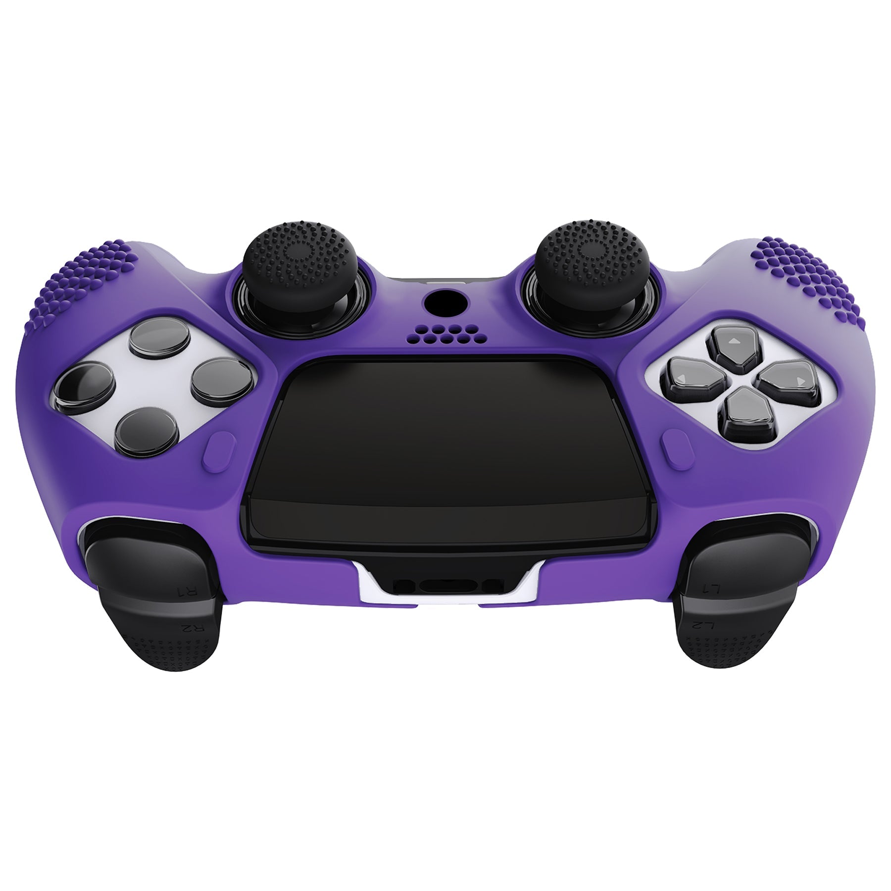 PlayVital 3D Studded Edition Anti-Slip Silicone Cover Case with Thumb Grip Caps for PS5 Edge Controller - Purple PlayVital