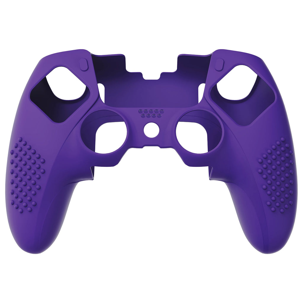 PlayVital 3D Studded Edition Anti-Slip Silicone Cover Case with Thumb Grip Caps for PS5 Edge Controller - Purple PlayVital