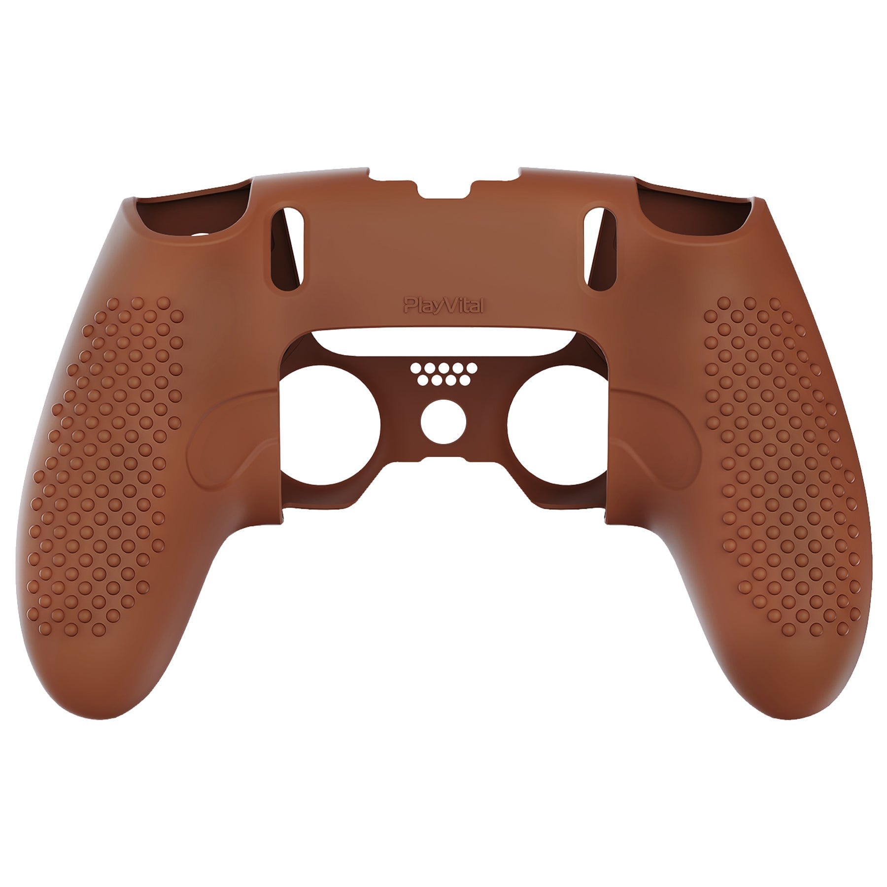 PlayVital 3D Studded Edition Anti-Slip Silicone Cover Case with Thumb Grip Caps for PS5 Edge Controller - Signal Brown PlayVital