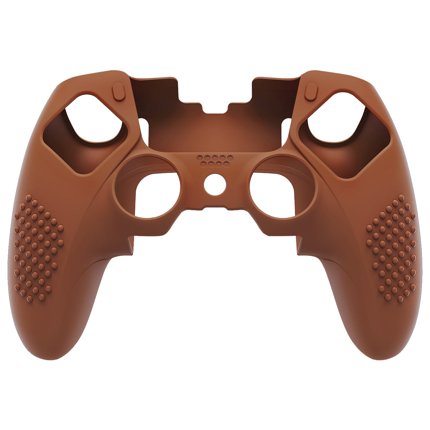 PlayVital 3D Studded Edition Anti-Slip Silicone Cover Case with Thumb Grip Caps for PS5 Edge Controller - Signal Brown PlayVital