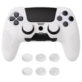 PlayVital 3D Studded Edition Anti-Slip Silicone Cover Case with Thumb Grip Caps for PS5 Edge Controller - White PlayVital