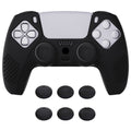PlayVital 3D Studded Edition Anti-Slip Silicone Cover Skin with Thumb Grip Caps for PS5 Wireless Controller - Black PlayVital