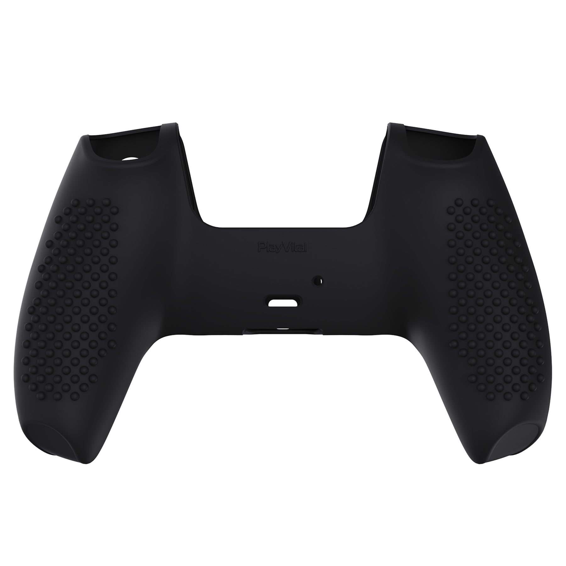 PlayVital 3D Studded Edition Anti-Slip Silicone Cover Skin with Thumb Grip Caps for PS5 Wireless Controller - Black PlayVital