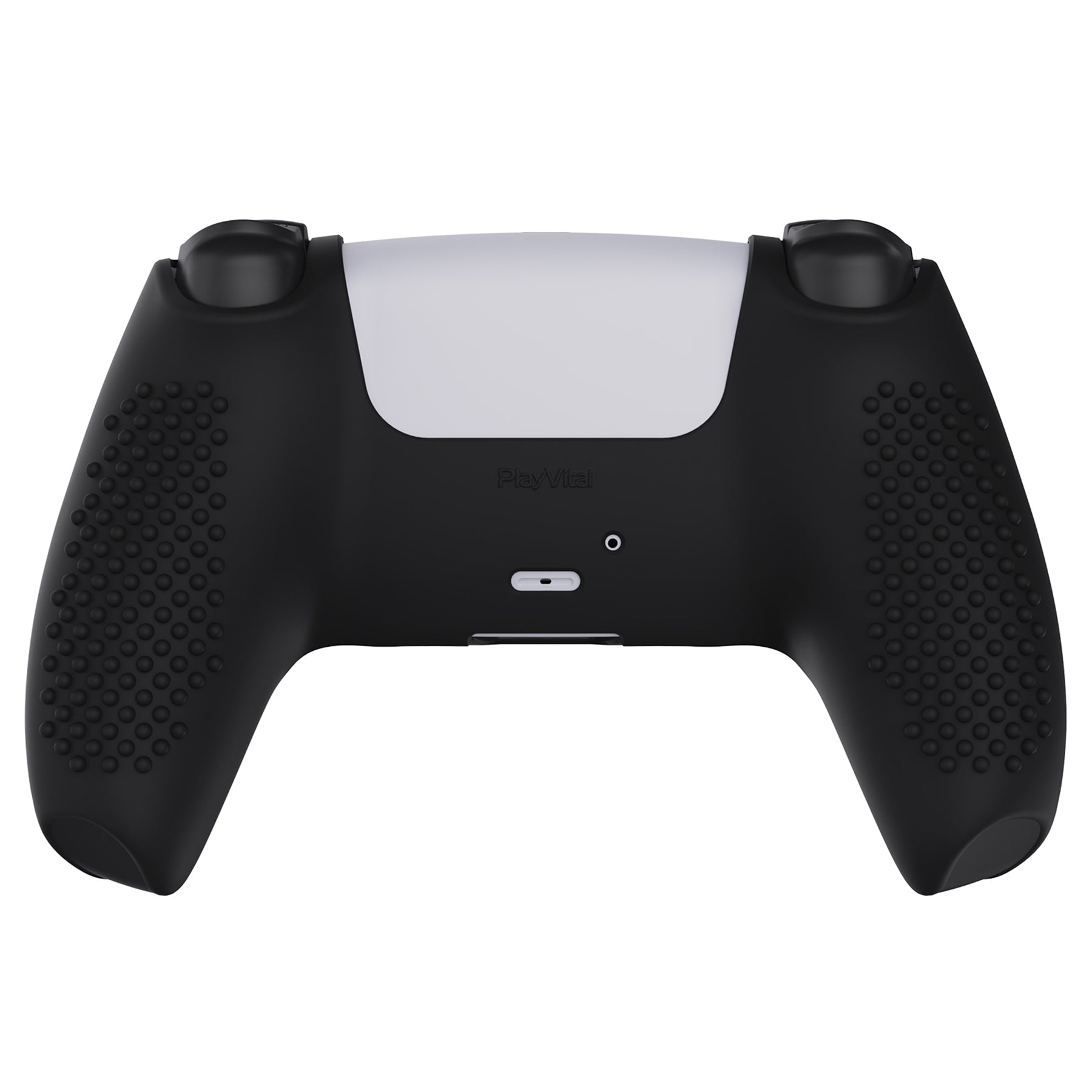 PlayVital 3D Studded Edition Anti-Slip Silicone Cover Skin with Thumb Grip Caps for PS5 Wireless Controller - Black PlayVital