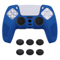 PlayVital 3D Studded Edition Anti-Slip Silicone Cover Skin with Thumb Grip Caps for PS5 Wireless Controller - Blue PlayVital