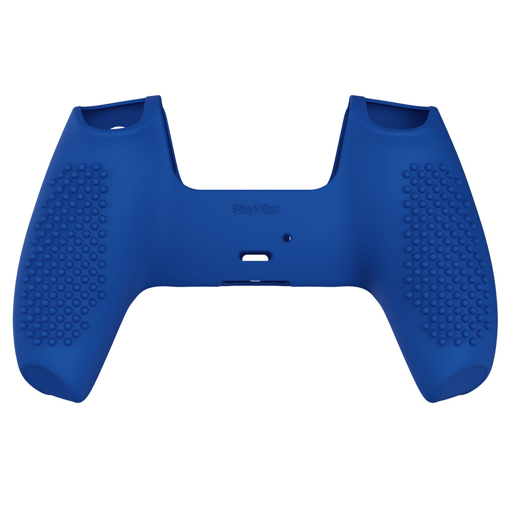 PlayVital 3D Studded Edition Anti-Slip Silicone Cover Skin with Thumb Grip Caps for PS5 Wireless Controller - Blue PlayVital