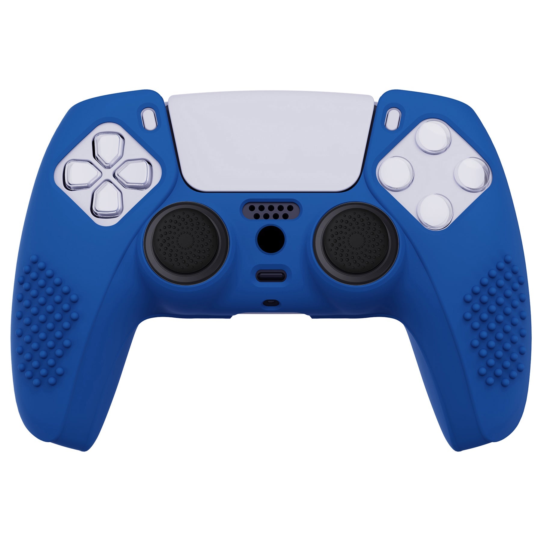 PlayVital 3D Studded Edition Anti-Slip Silicone Cover Skin with Thumb Grip Caps for PS5 Wireless Controller - Blue PlayVital
