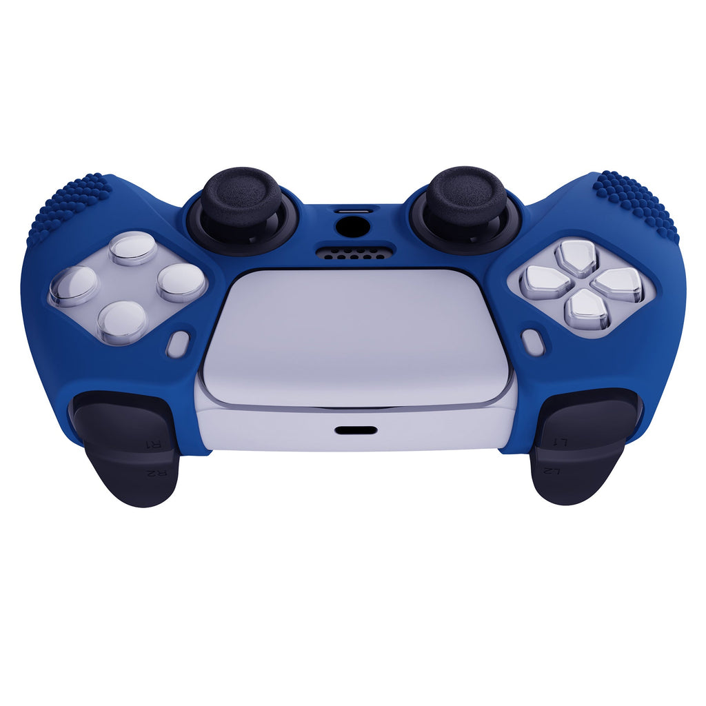 PlayVital 3D Studded Edition Anti-Slip Silicone Cover Skin with Thumb Grip Caps for PS5 Wireless Controller - Blue PlayVital
