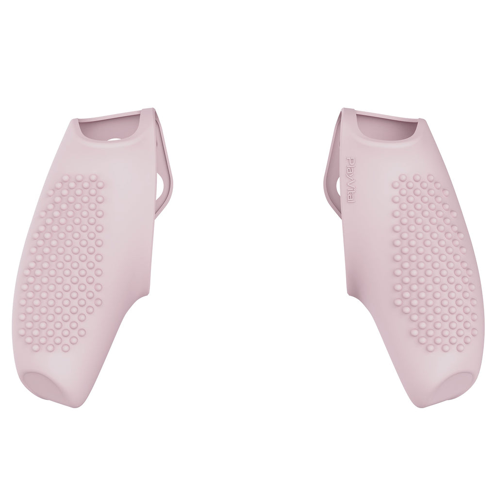 PlayVital 3D Studded Edition Anti-Slip Silicone Cover Skin with Thumb Grip Caps for PS5 Wireless Controller, Compatible with Charging Station - Cherry Blossoms Pink PlayVital