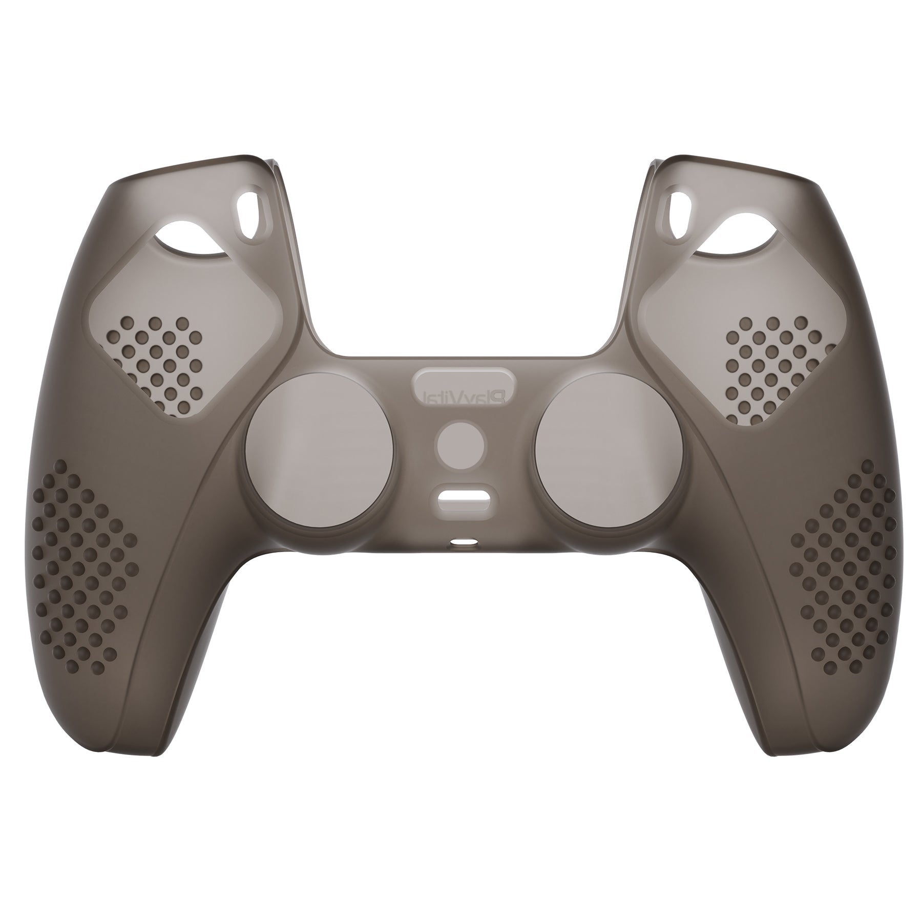 PlayVital 3D Studded Edition Anti-Slip Silicone Cover Skin with Thumb Grip Caps for PS5 Wireless Controller - Clear Black PlayVital