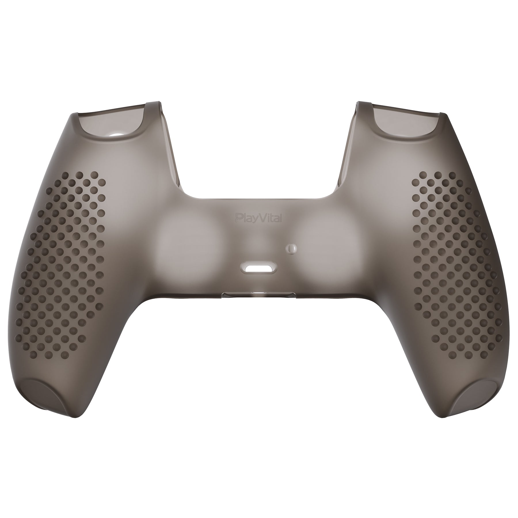 PlayVital 3D Studded Edition Anti-Slip Silicone Cover Skin with Thumb Grip Caps for PS5 Wireless Controller - Clear Black PlayVital
