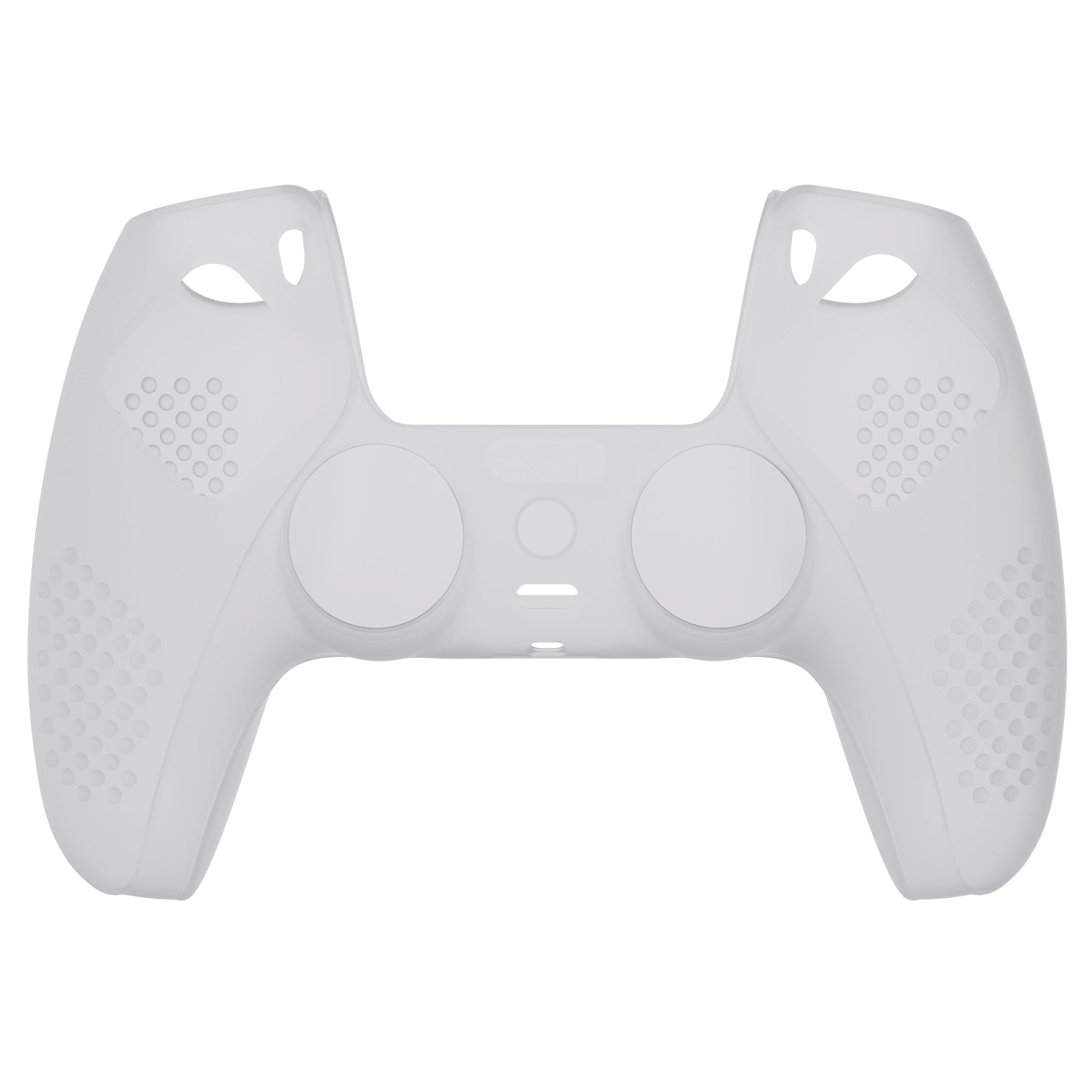 PlayVital 3D Studded Edition Anti-Slip Silicone Cover Skin with Thumb Grip Caps for PS5 Wireless Controller - Clear White PlayVital