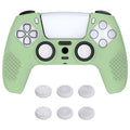 PlayVital 3D Studded Edition Anti-Slip Silicone Cover Skin with Thumb Grip Caps for PS5 Wireless Controller - Matcha Green PlayVital
