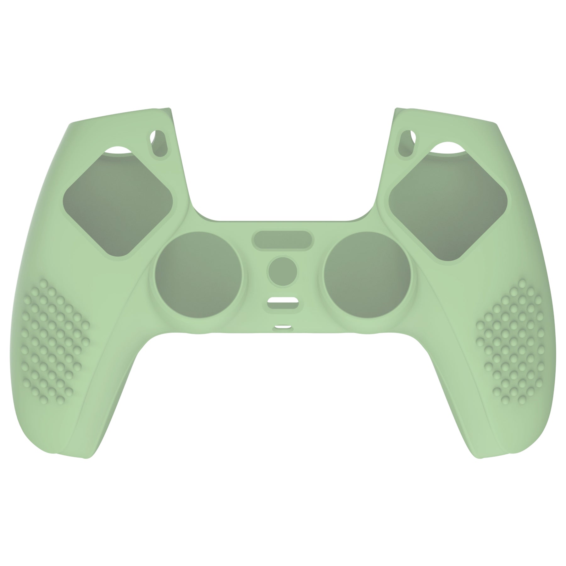 PlayVital 3D Studded Edition Anti-Slip Silicone Cover Skin with Thumb Grip Caps for PS5 Wireless Controller - Matcha Green PlayVital