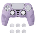 PlayVital 3D Studded Edition Anti-Slip Silicone Cover Skin with Thumb Grip Caps for PS5 Wireless Controller - Mauve Purple PlayVital