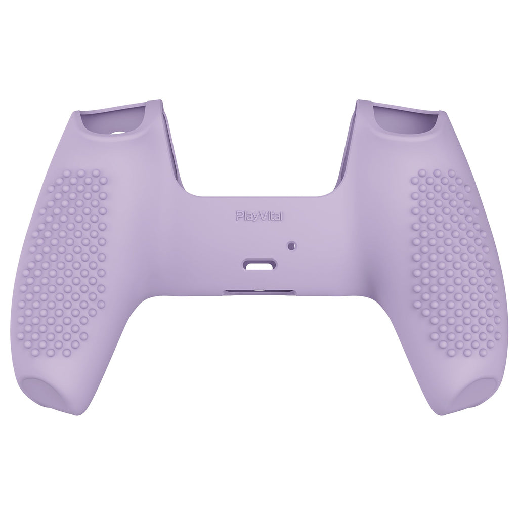 PlayVital 3D Studded Edition Anti-Slip Silicone Cover Skin with Thumb Grip Caps for PS5 Wireless Controller - Mauve Purple PlayVital