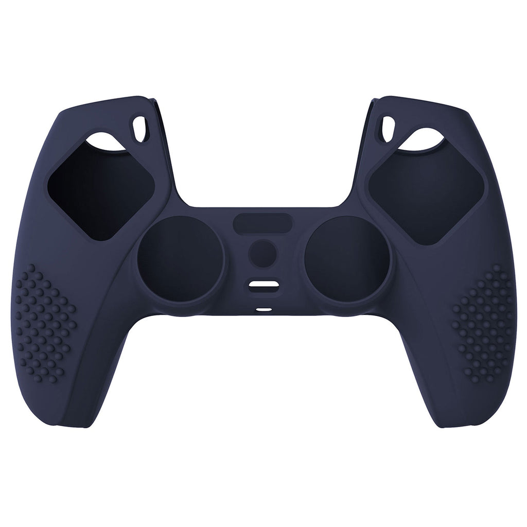 PlayVital 3D Studded Edition Anti-Slip Silicone Cover Skin with Thumb Grip Caps for PS5 Wireless Controller - Midnight Blue PlayVital