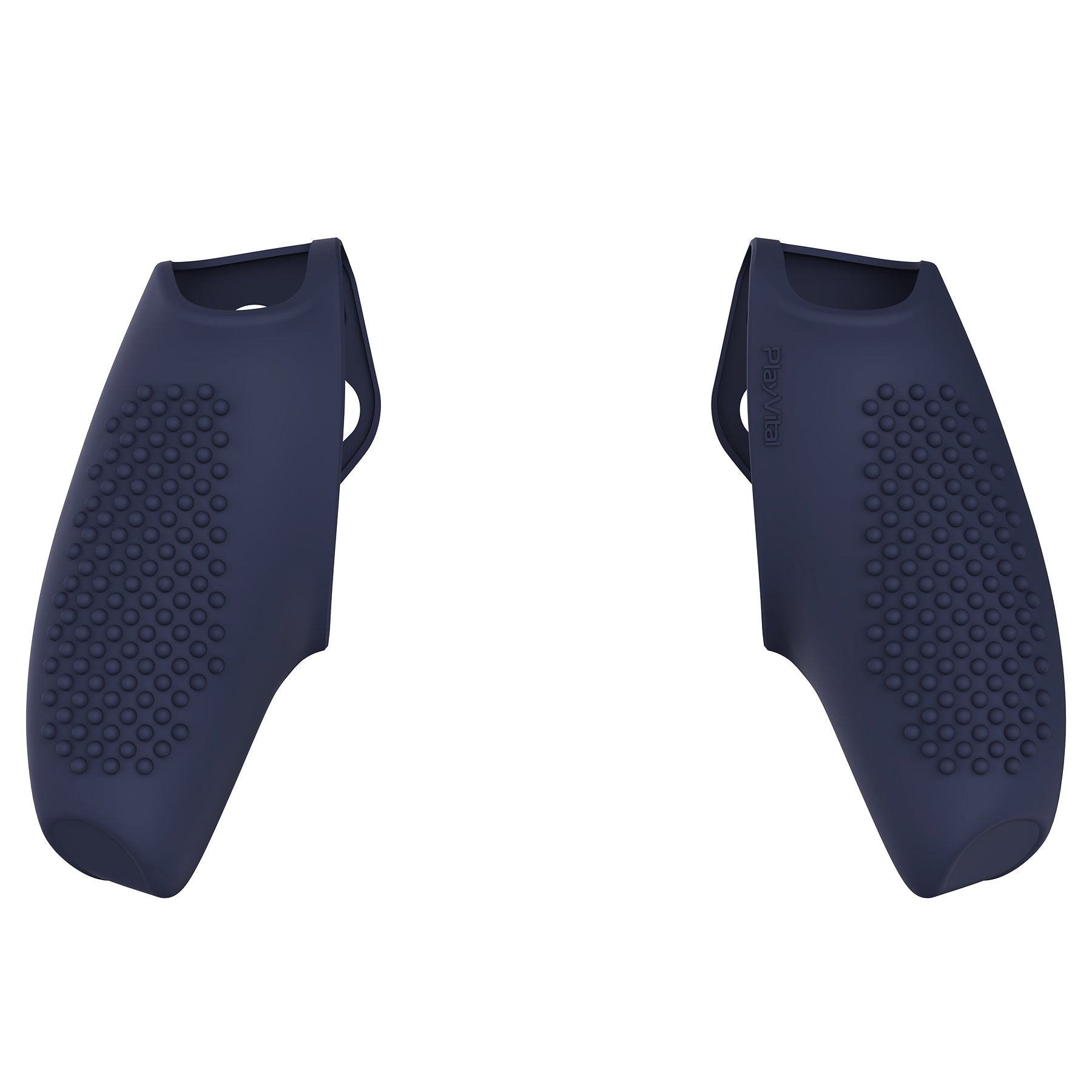 PlayVital 3D Studded Edition Anti-Slip Silicone Cover Skin with Thumb Grip Caps for PS5 Wireless Controller, Compatible with Charging Station - Midnight Blue PlayVital