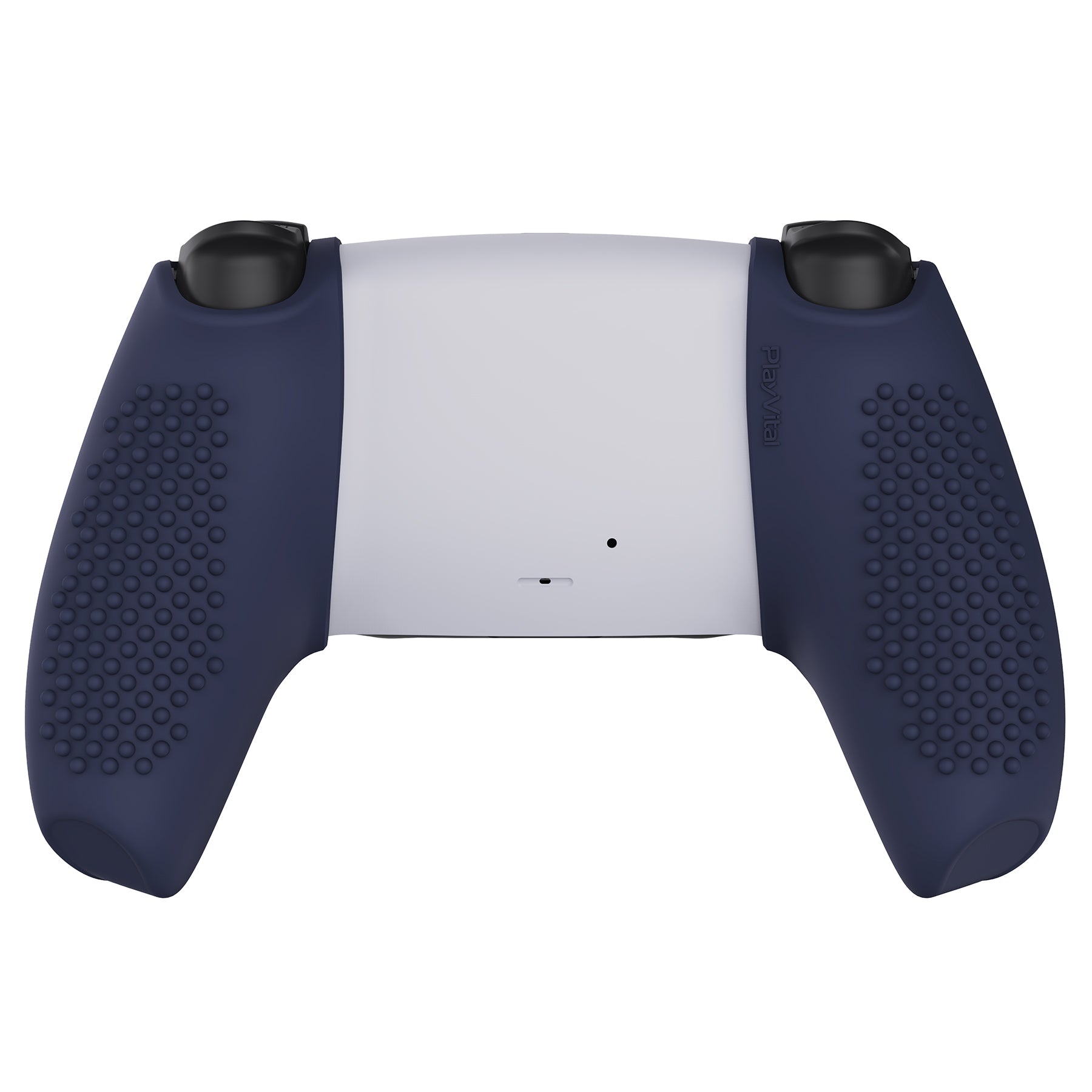 PlayVital 3D Studded Edition Anti-Slip Silicone Cover Skin with Thumb Grip Caps for PS5 Wireless Controller, Compatible with Charging Station - Midnight Blue PlayVital