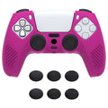 PlayVital 3D Studded Edition Anti-Slip Silicone Cover Skin with Thumb Grip Caps for PS5 Wireless Controller - Neon Purple PlayVital