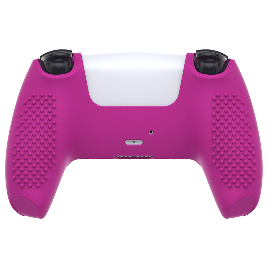 PlayVital 3D Studded Edition Anti-Slip Silicone Cover Skin with Thumb Grip Caps for PS5 Wireless Controller - Neon Purple PlayVital
