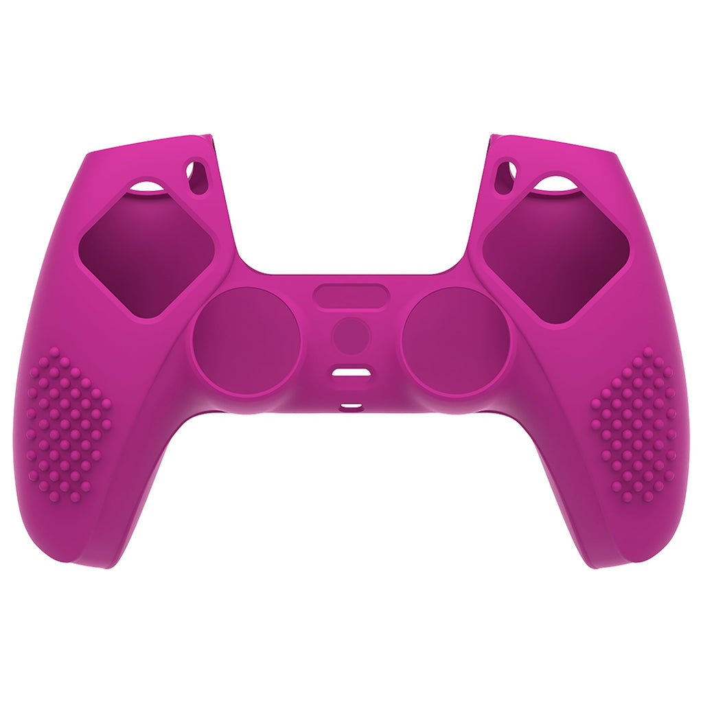 PlayVital 3D Studded Edition Anti-Slip Silicone Cover Skin with Thumb Grip Caps for PS5 Wireless Controller - Neon Purple PlayVital