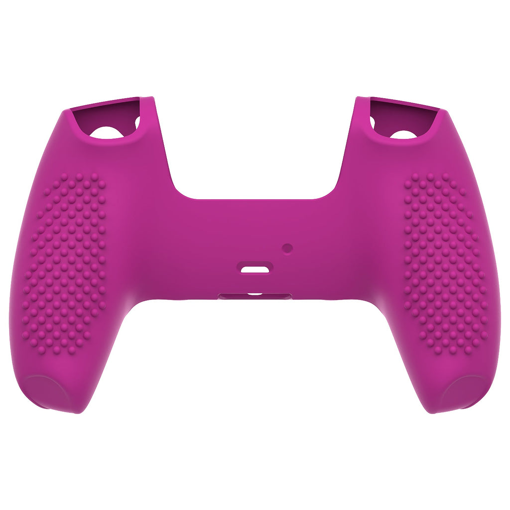 PlayVital 3D Studded Edition Anti-Slip Silicone Cover Skin with Thumb Grip Caps for PS5 Wireless Controller - Neon Purple PlayVital