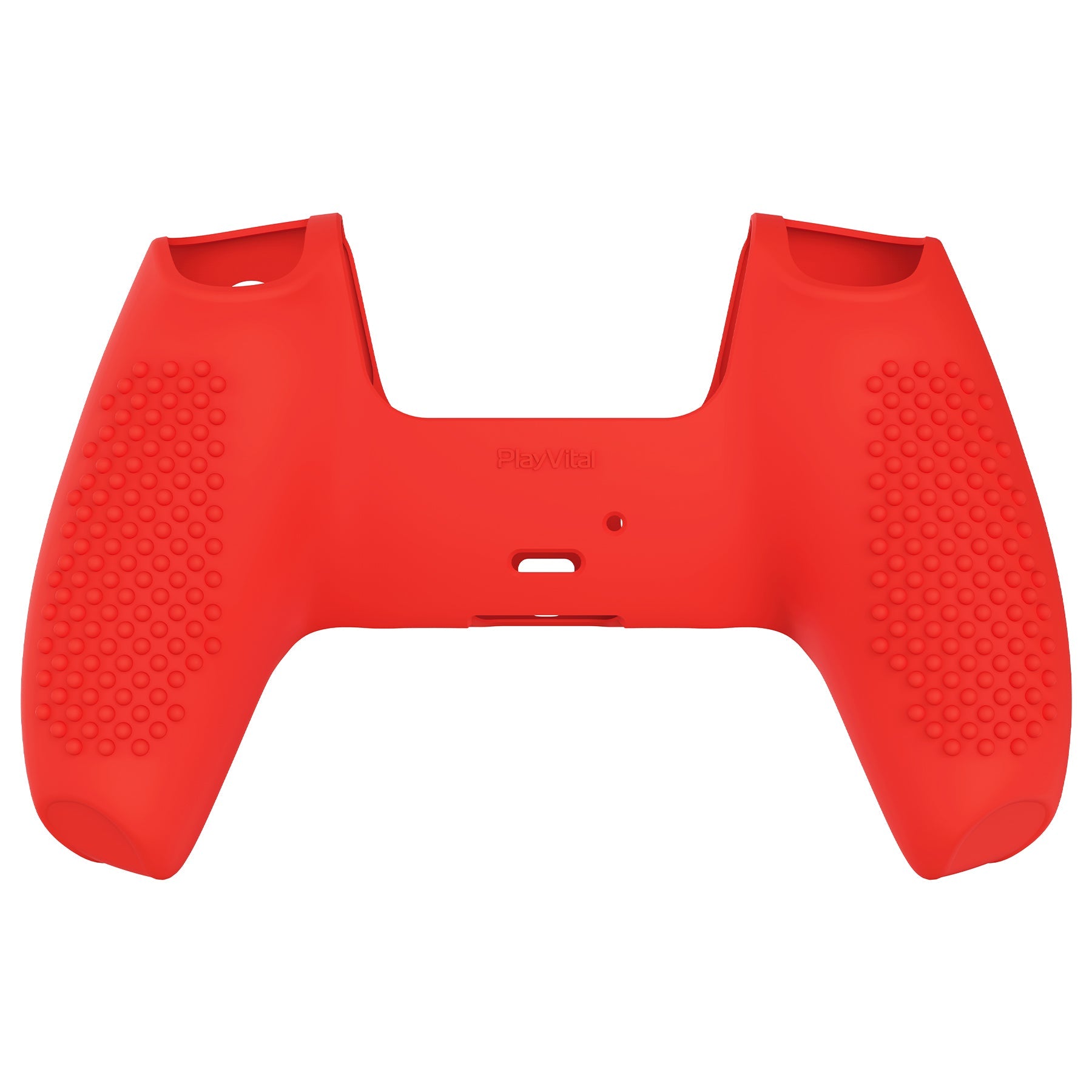 PlayVital 3D Studded Edition Anti-Slip Silicone Cover Skin with Thumb Grip Caps for PS5 Wireless Controller - Passion red PlayVital