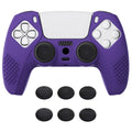 PlayVital 3D Studded Edition Anti-Slip Silicone Cover Skin with Thumb Grip Caps for PS5 Wireless Controller - Purple PlayVital