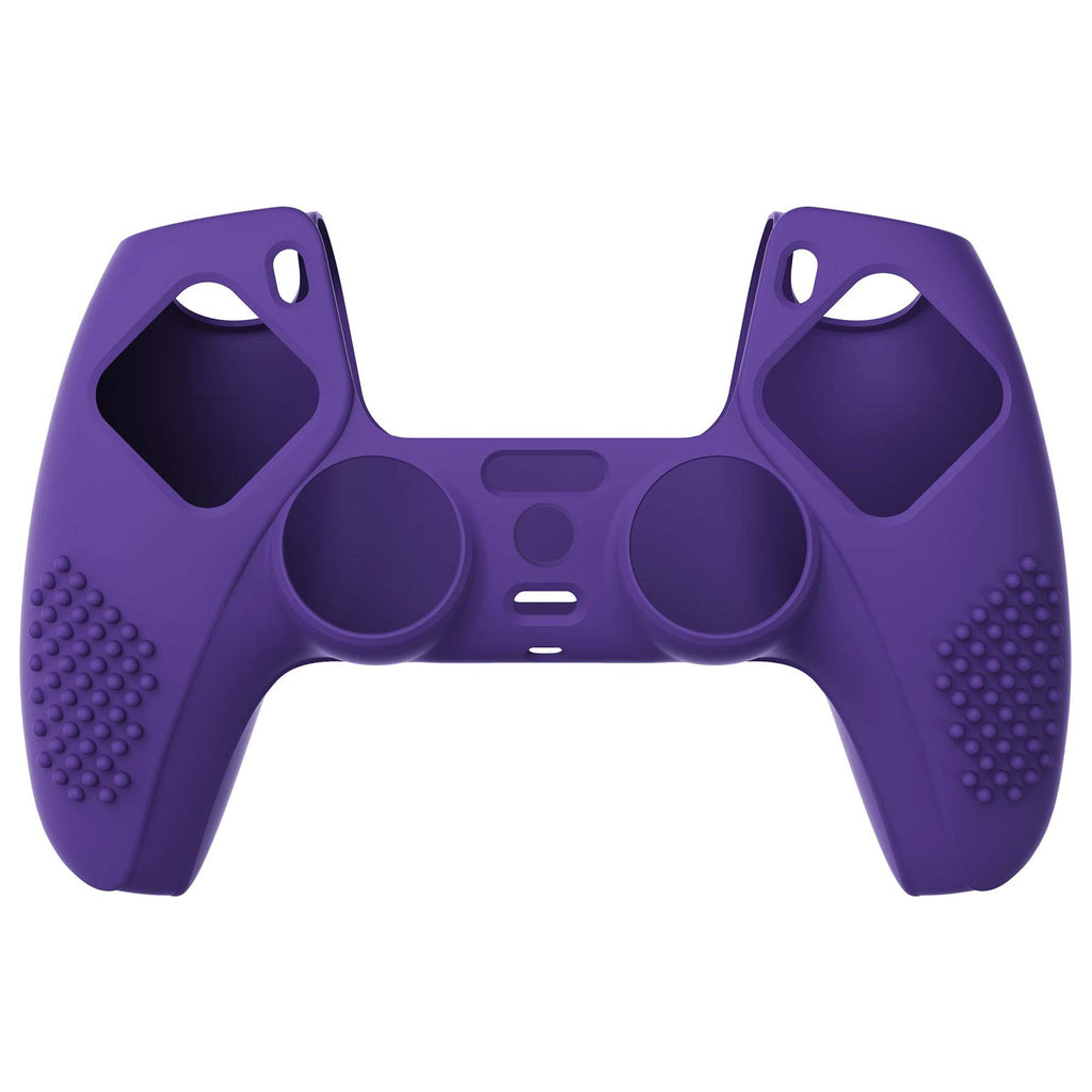 PlayVital 3D Studded Edition Anti-Slip Silicone Cover Skin with Thumb Grip Caps for PS5 Wireless Controller - Purple PlayVital