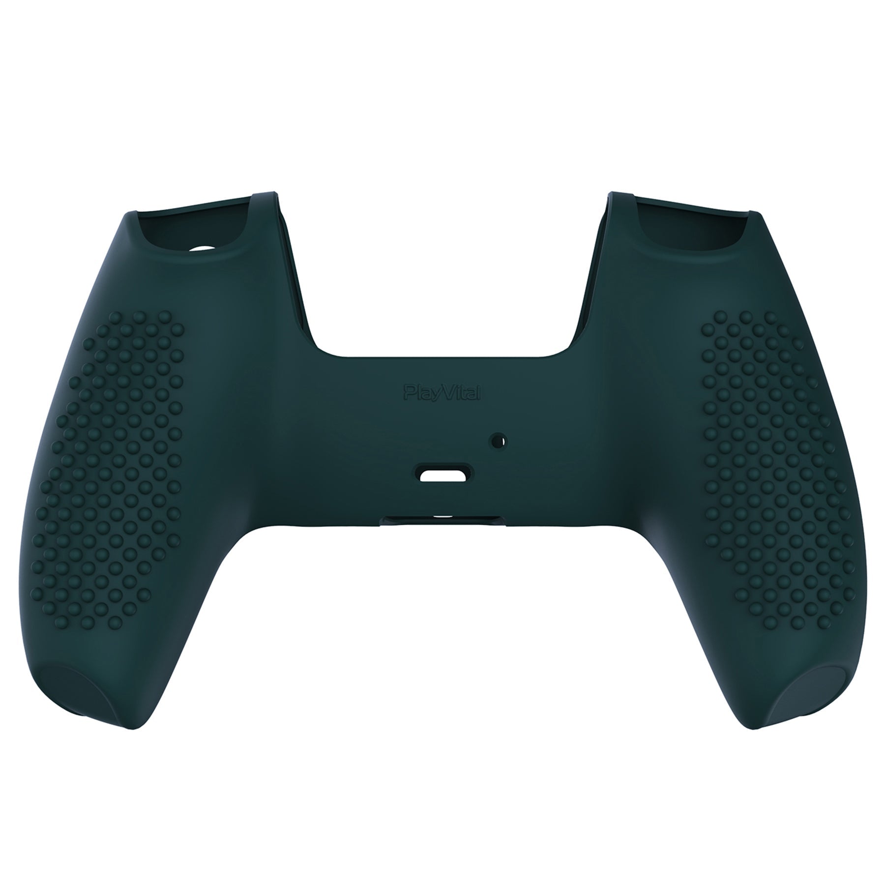 PlayVital 3D Studded Edition Anti-Slip Silicone Cover Skin with Thumb Grip Caps for PS5 Wireless Controller - Racing Green PlayVital