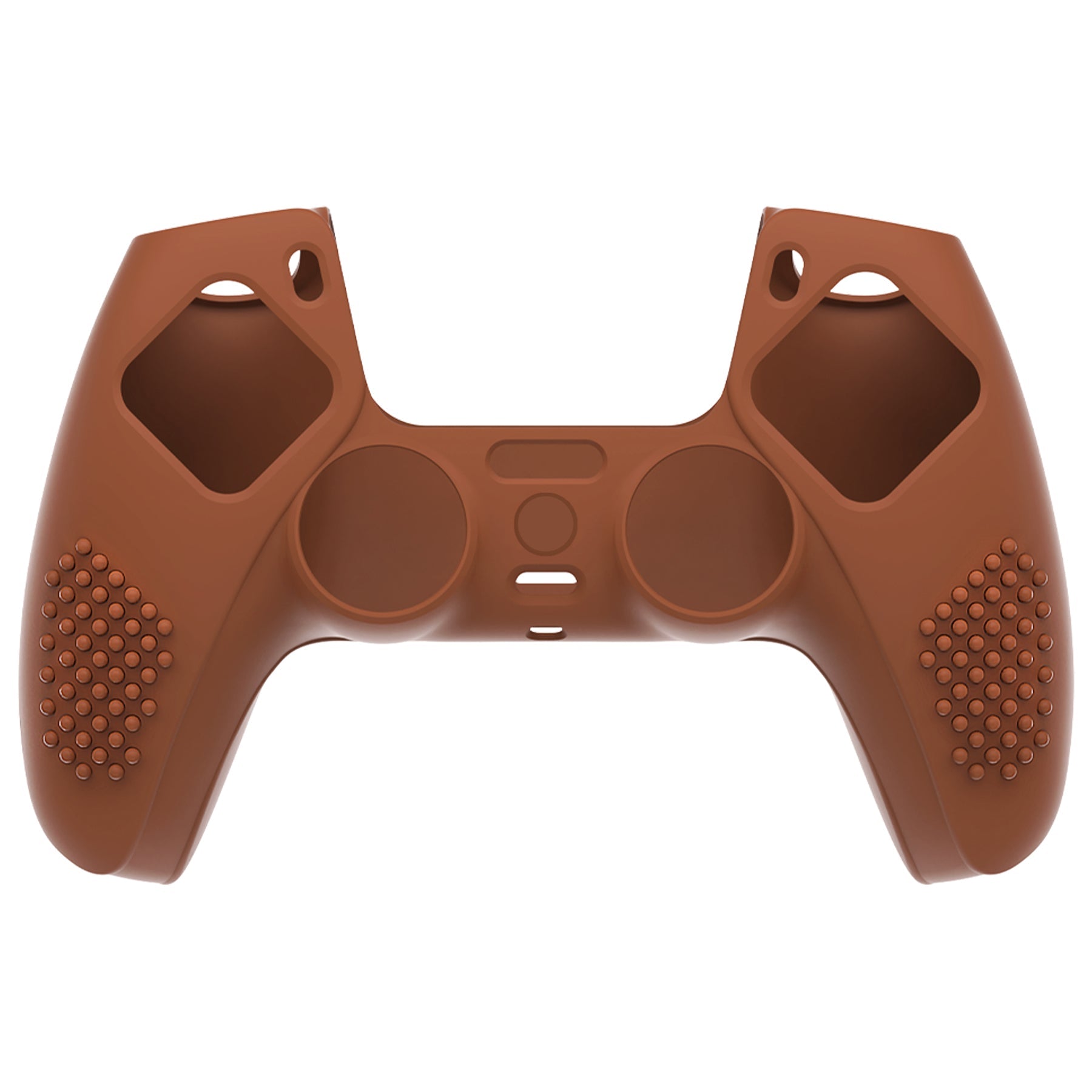 PlayVital 3D Studded Edition Anti-Slip Silicone Cover Skin with Thumb Grip Caps for PS5 Wireless Controller - Signal Brown PlayVital