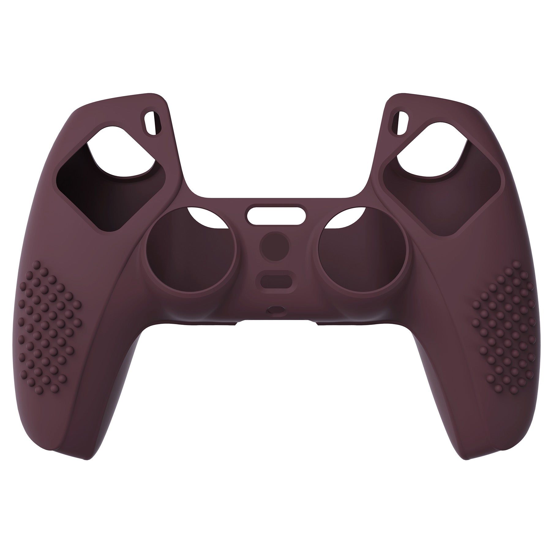 PlayVital 3D Studded Edition Anti-Slip Silicone Cover Skin with Thumb Grip Caps for PS5 Wireless Controller - Wine red PlayVital