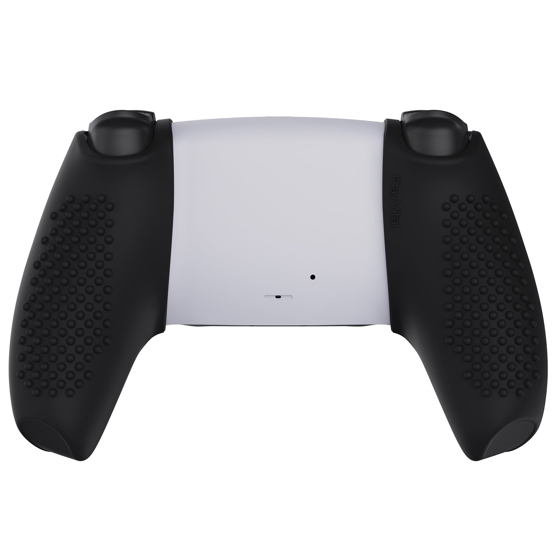 PlayVital 3D Studded Edition Anti-Slip Silicone Cover Skin with Thumb Grip Caps for PS5 Wireless Controller, Compatible with Charging Station - Black PlayVital