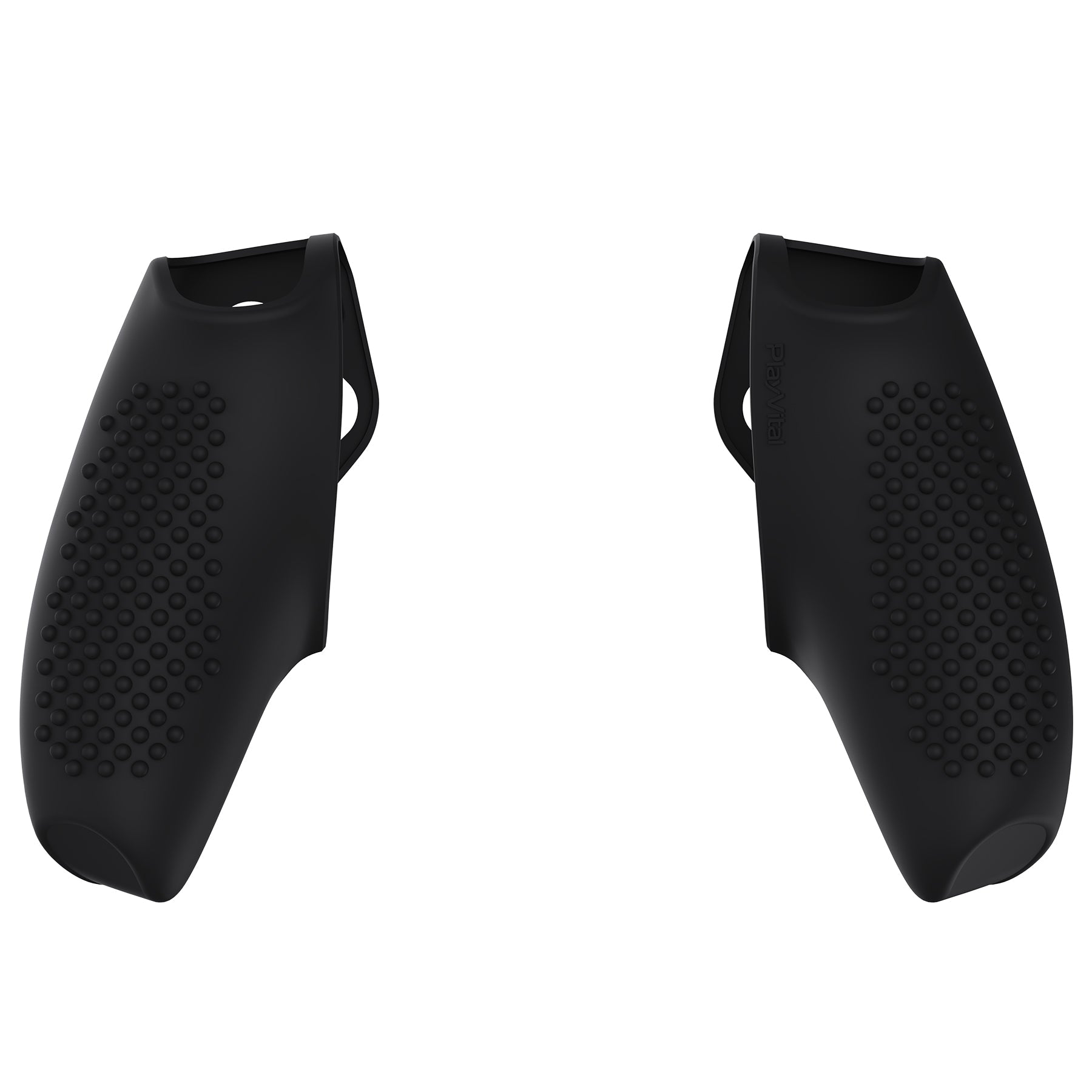PlayVital 3D Studded Edition Anti-Slip Silicone Cover Skin with Thumb Grip Caps for PS5 Wireless Controller, Compatible with Charging Station - Black PlayVital
